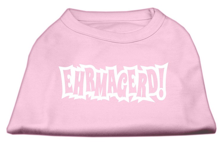 Ehrmagerd Screen Print Shirt Light Pink XS